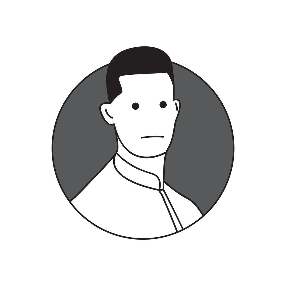 art icon of a man avatar design vector