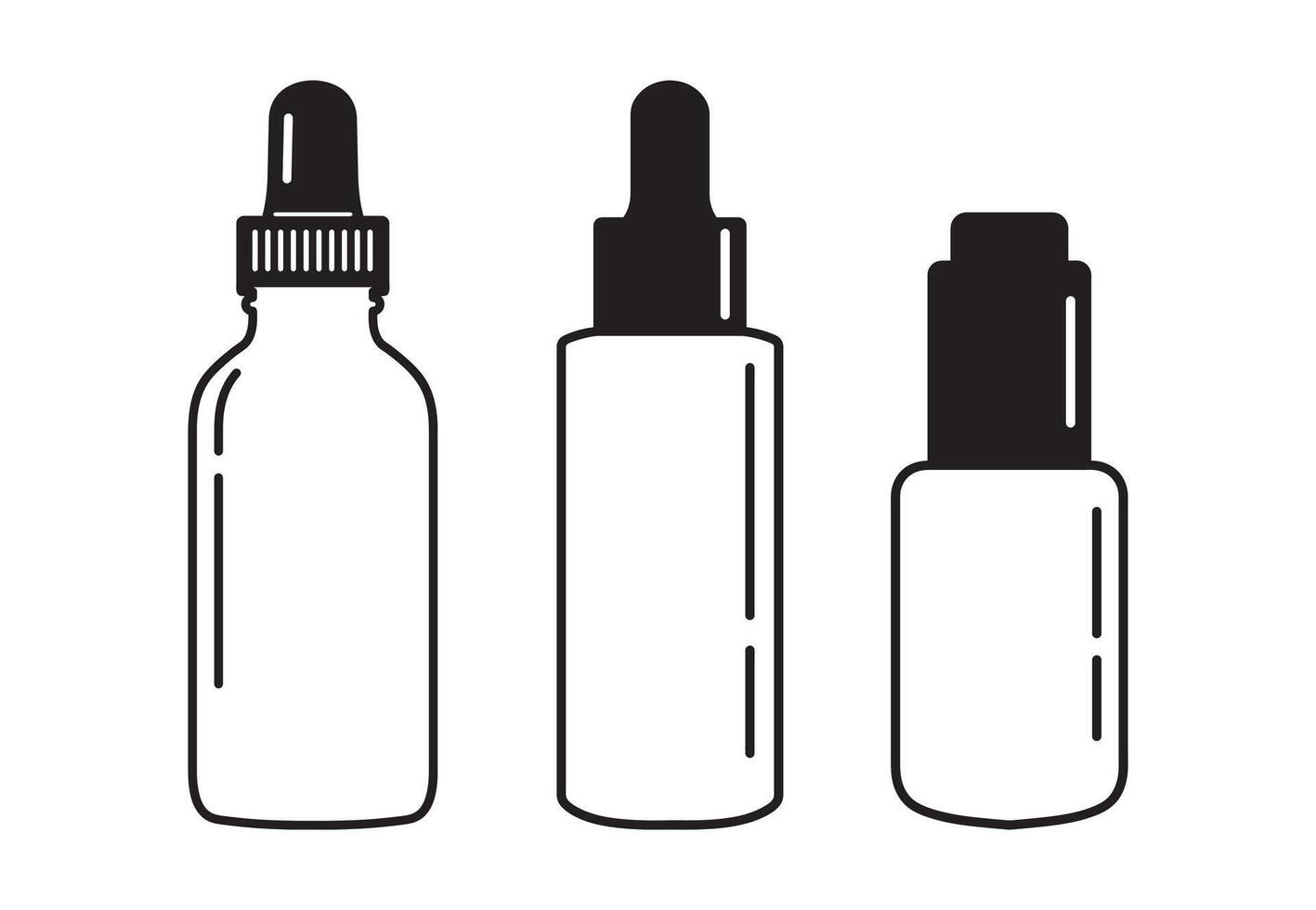 Monochrome icon design of a hair oil bottle vector