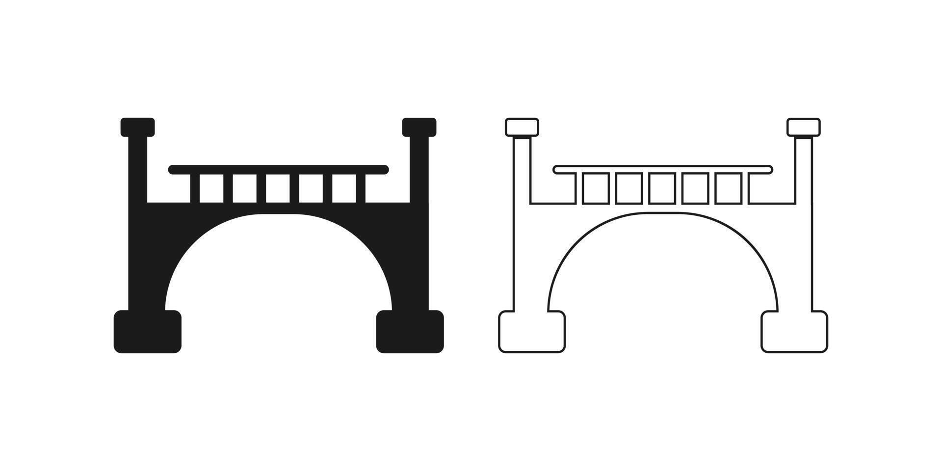 Bridge Set Icon vector
