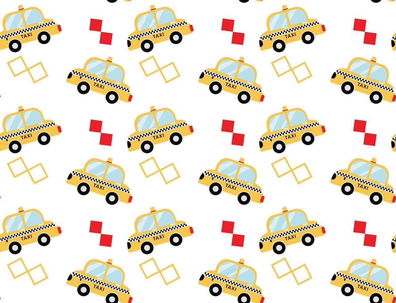 Creative zigzag taxi pattern design for print vector
