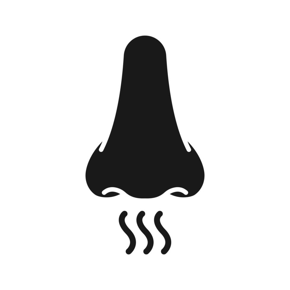 illustration of breathing nose icon symbol vector