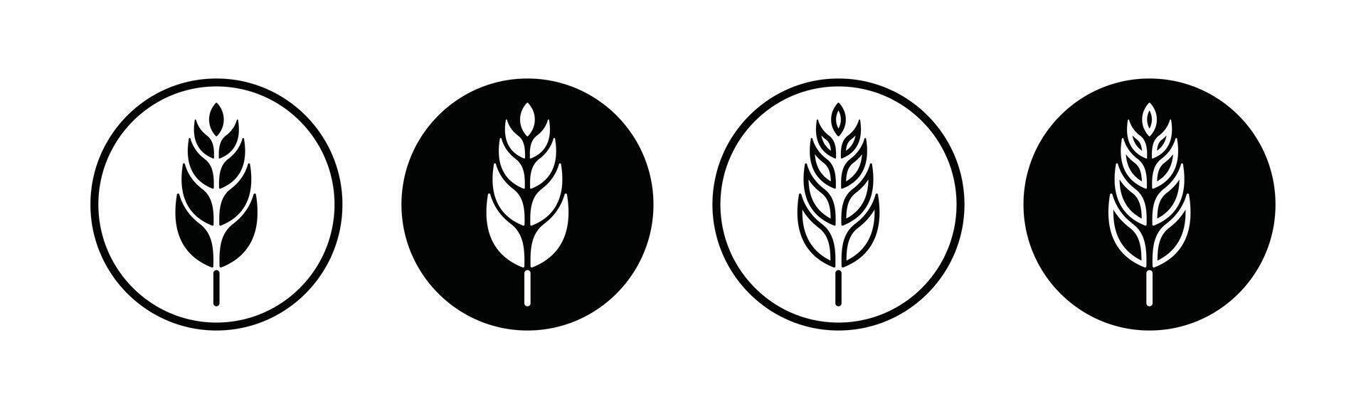 Wheat and gluten free label design icon vector
