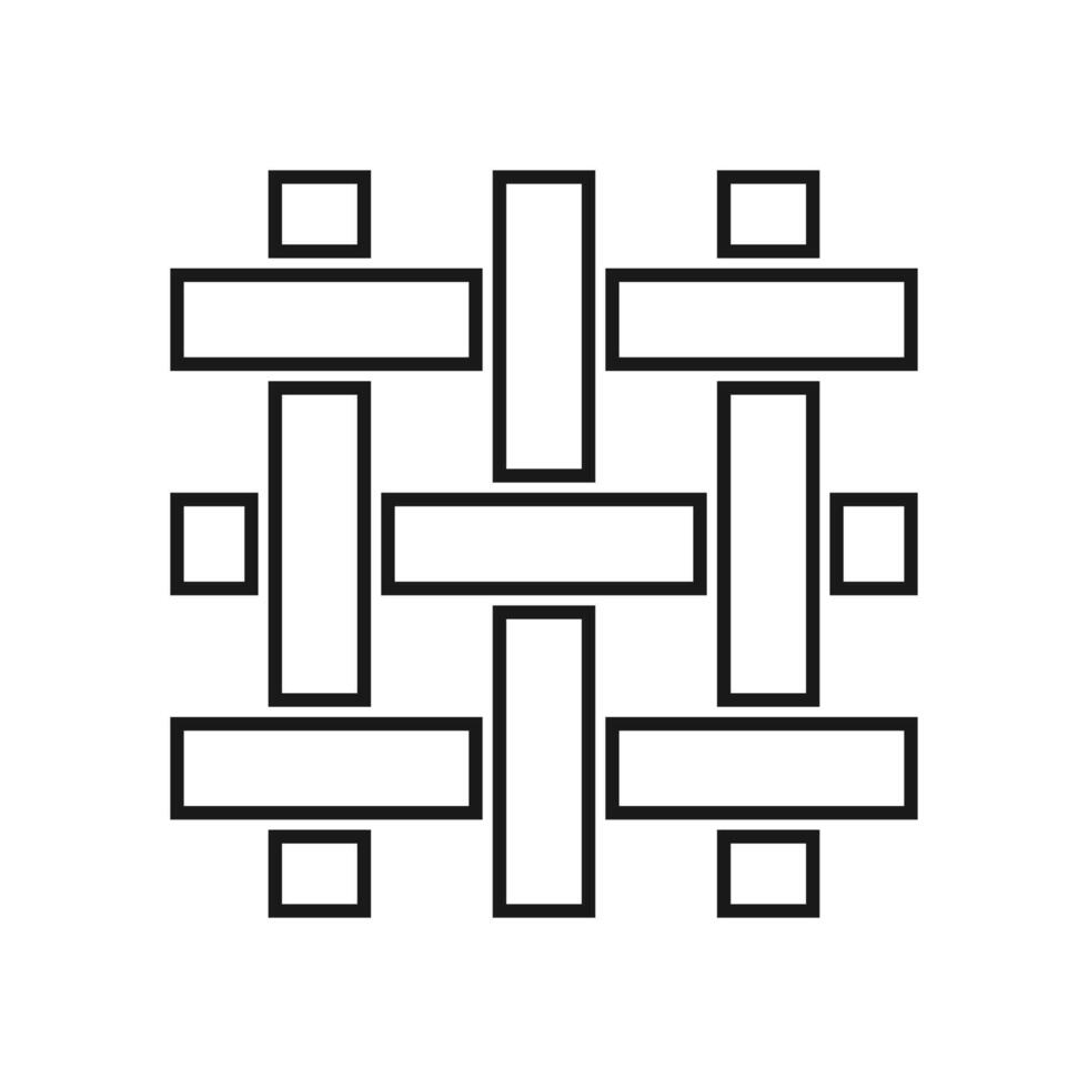 Durable icon with square outline and design vector