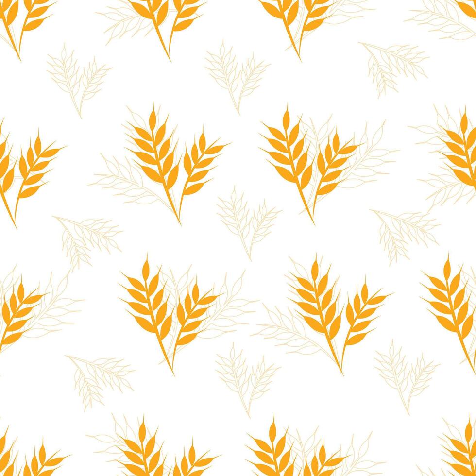 Wheat pattern design with white and yellow background vector
