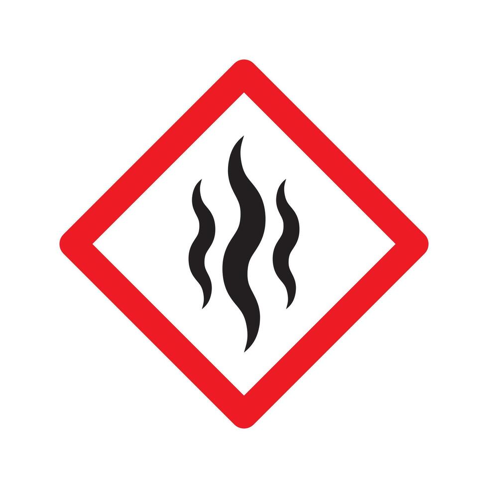 Toxic Gas Warning Sign Icon vector