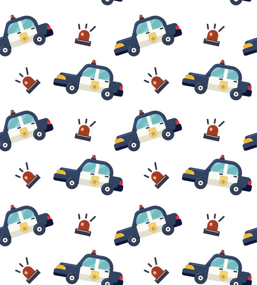 Police car strobo lights pattern design for vehicles vector