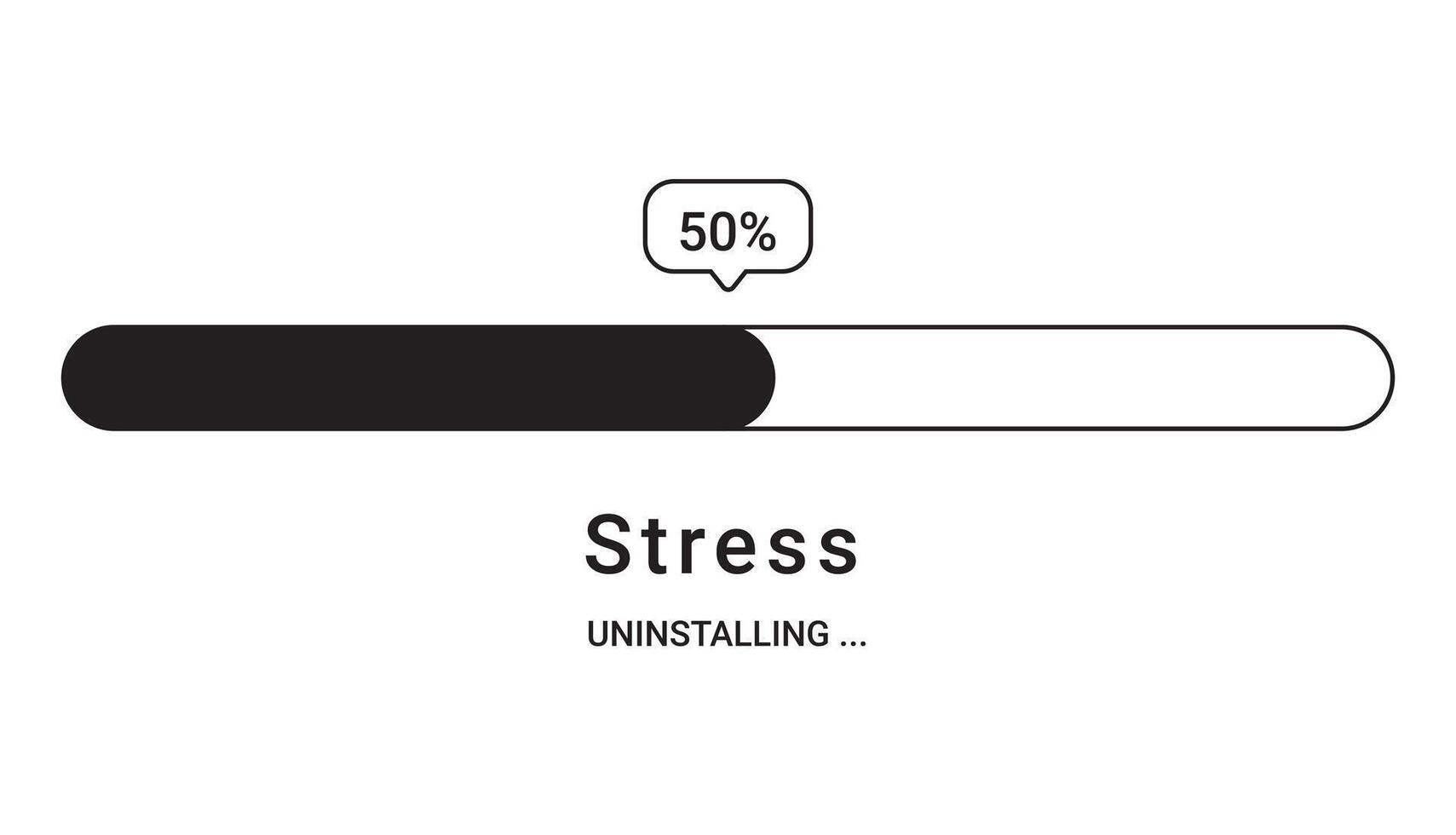 Icon depicting stress level as a loading bar vector
