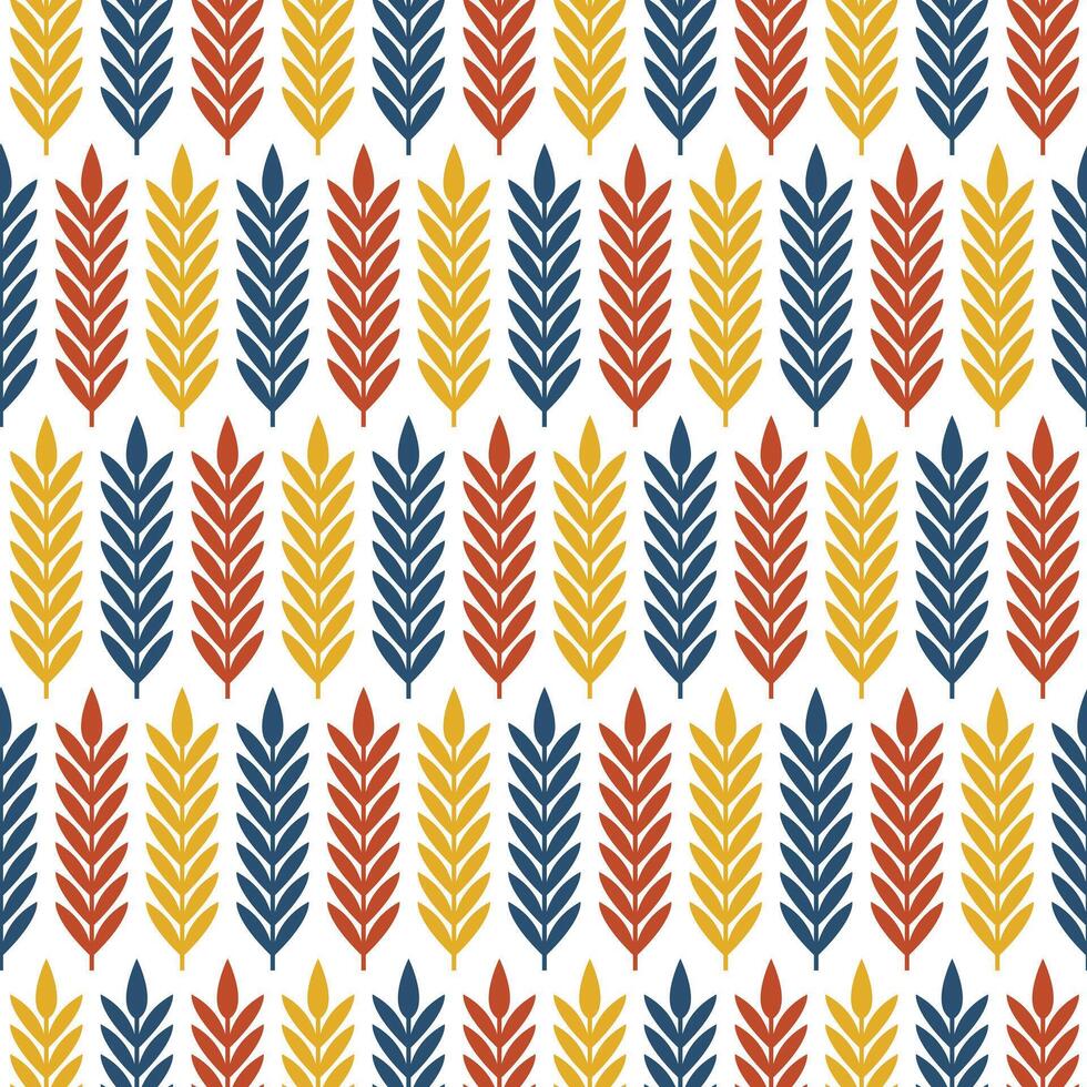 Colorful wheat pattern with white background design vector