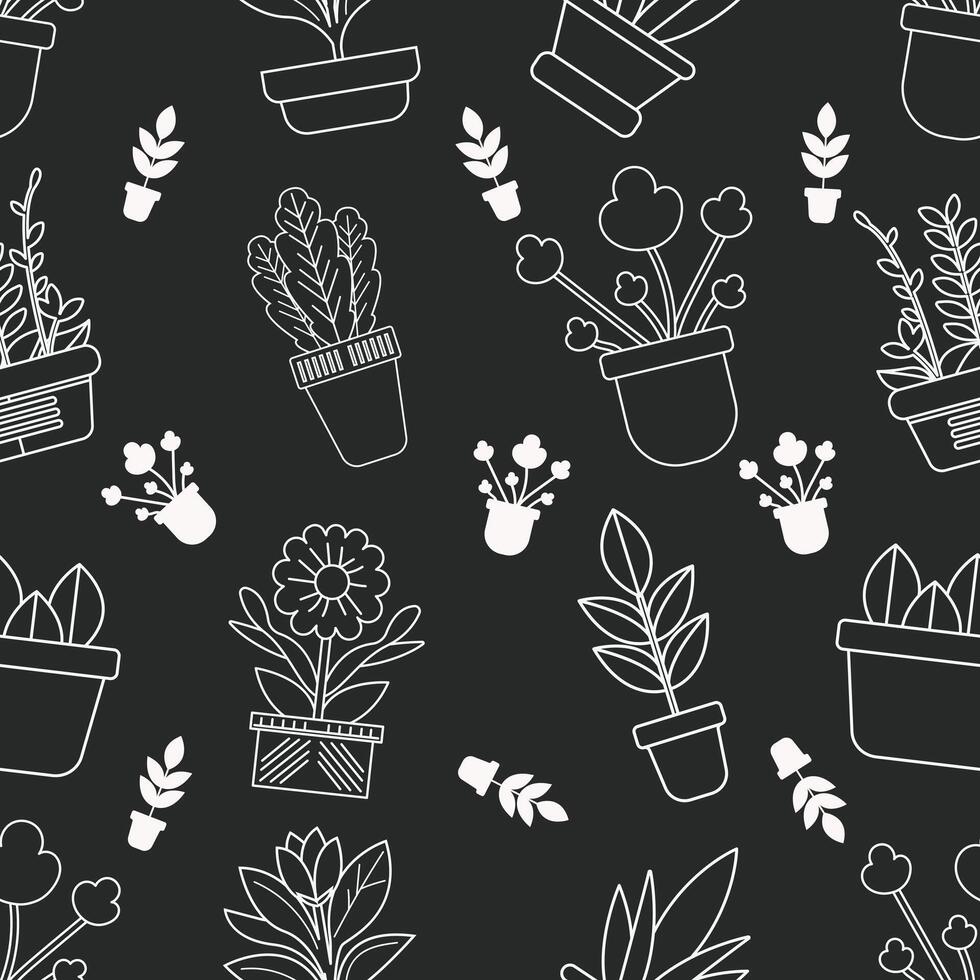 Black and white outline design of a pot vector