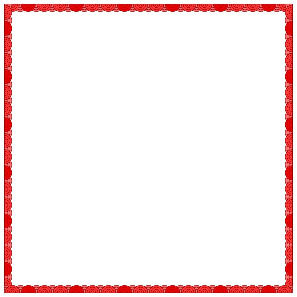 Japanese Traditional Wave Square Frame Border for Festive Celebrations vector