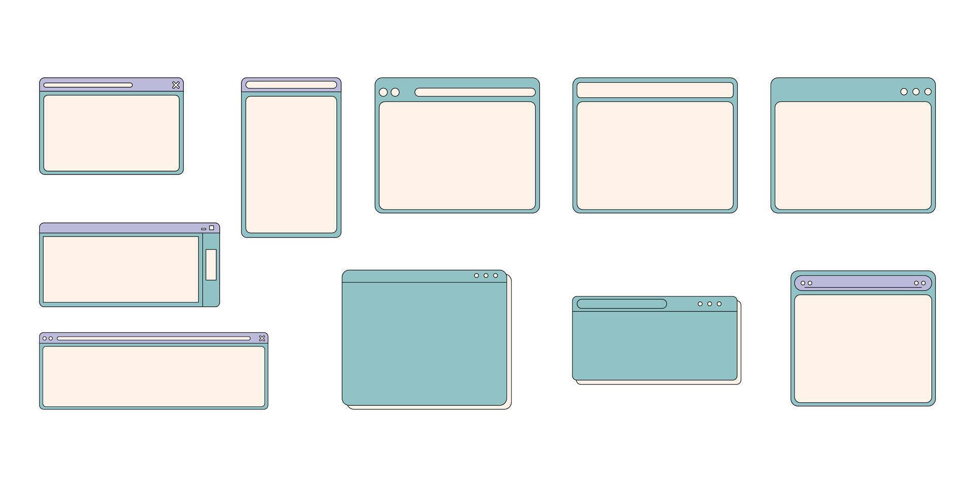 Retro UI Window Illustration vector