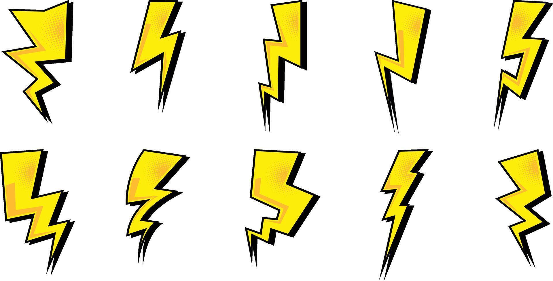 Thunderbolt Pop Art Illustration vector