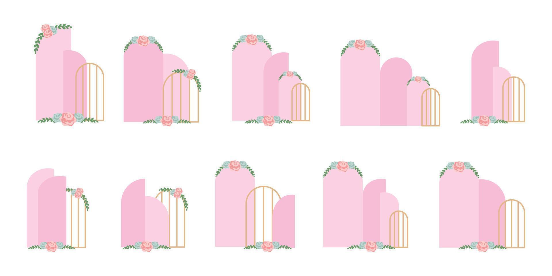 Wedding Decoration Set Illustration vector