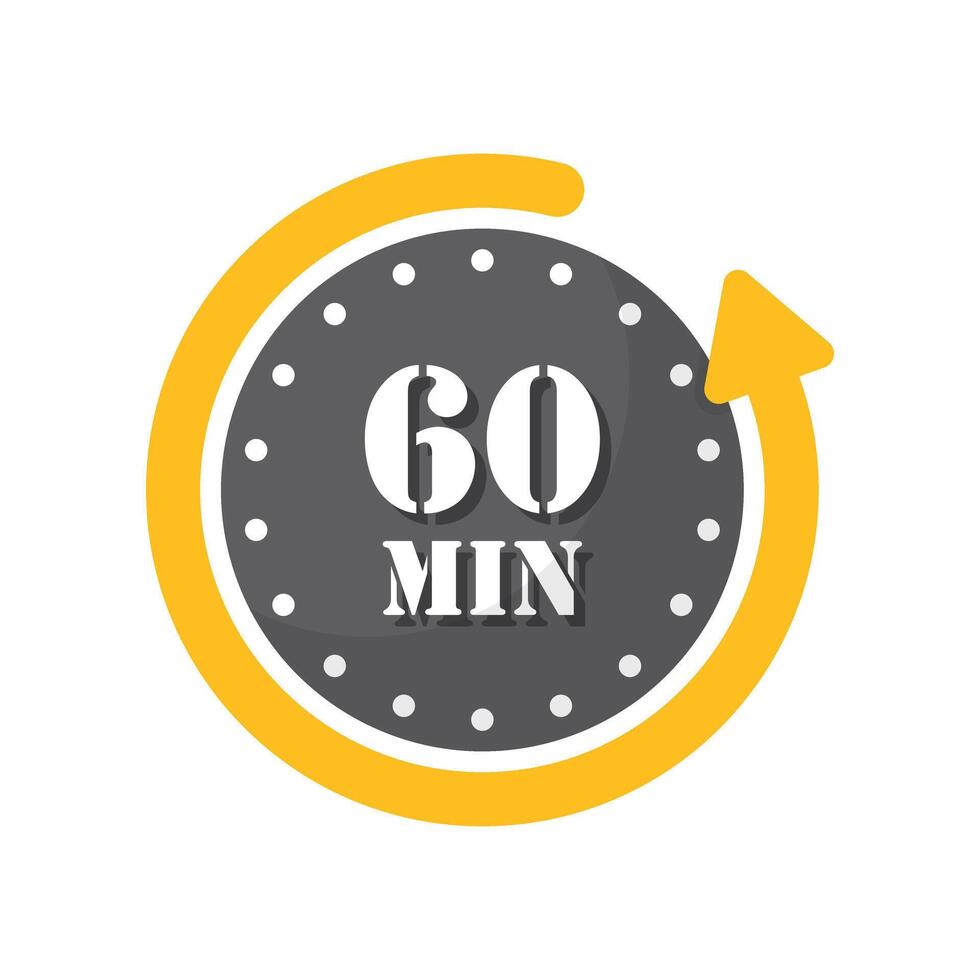 60 minute icon vector