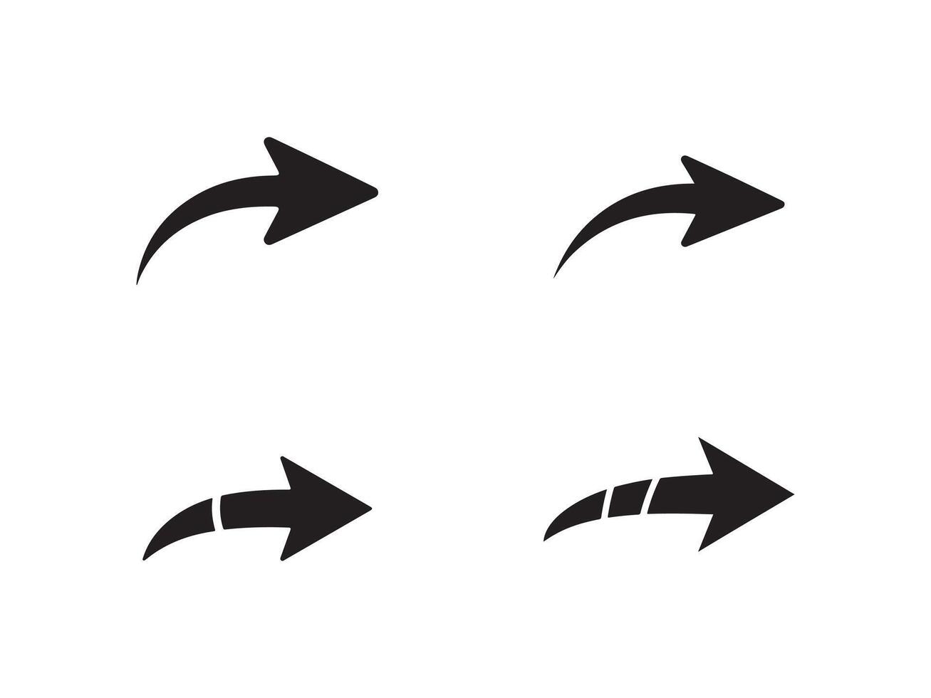 Diverse Arrow Icons Set for Design and UI vector