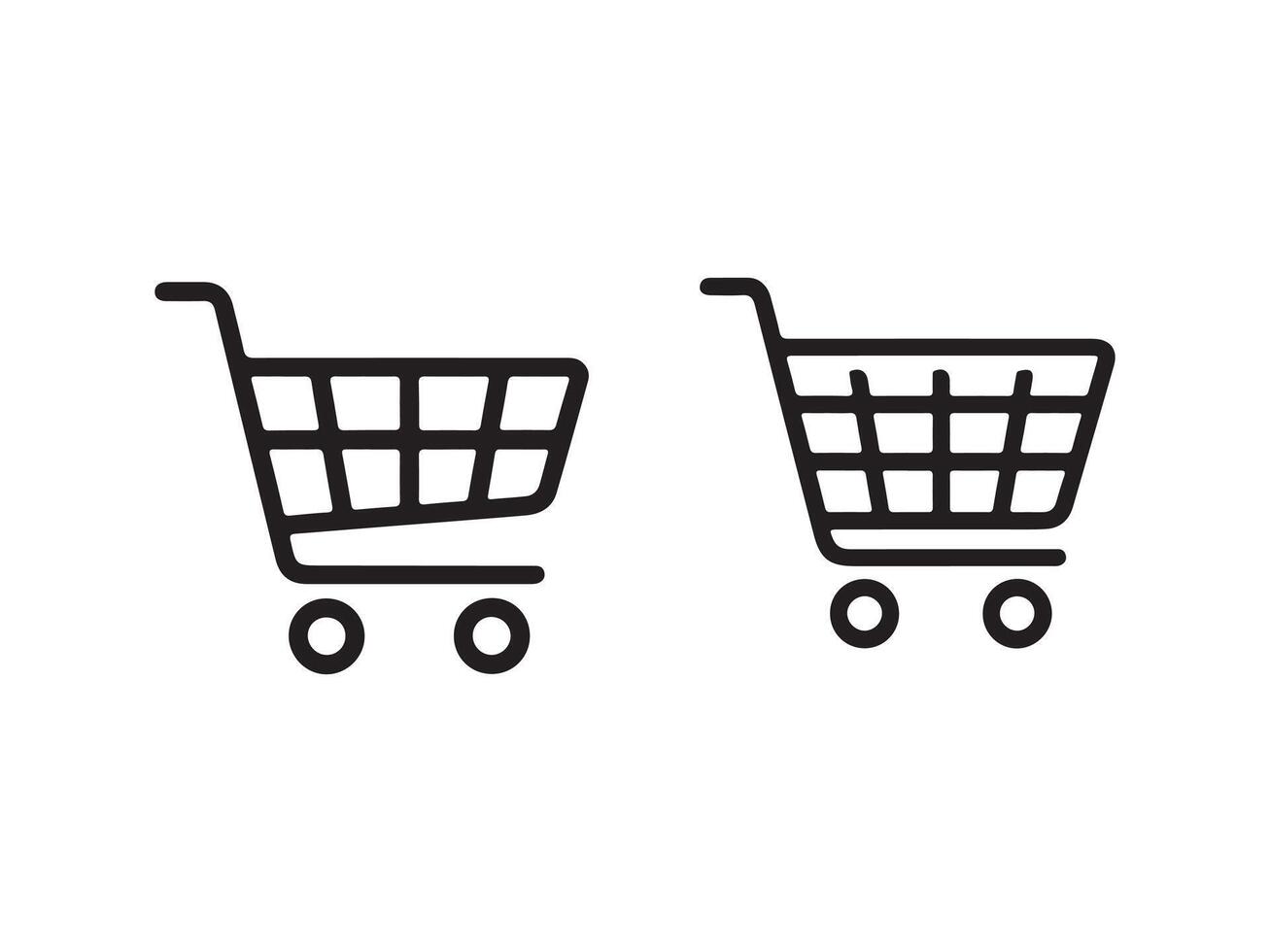 Shopping Cart Icons in Black vector