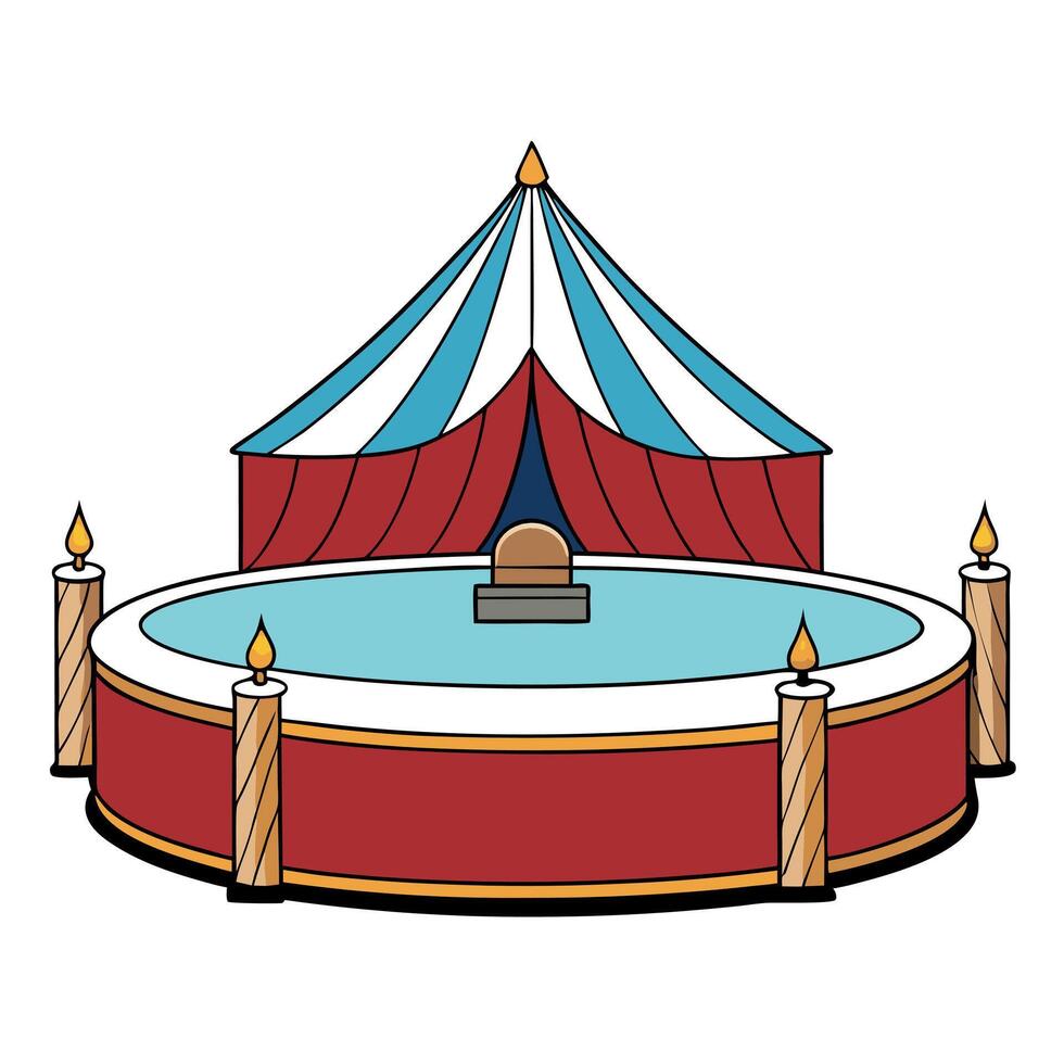 A luxurious and creative high-end jacuzzi inside a lavish tent Icons vector