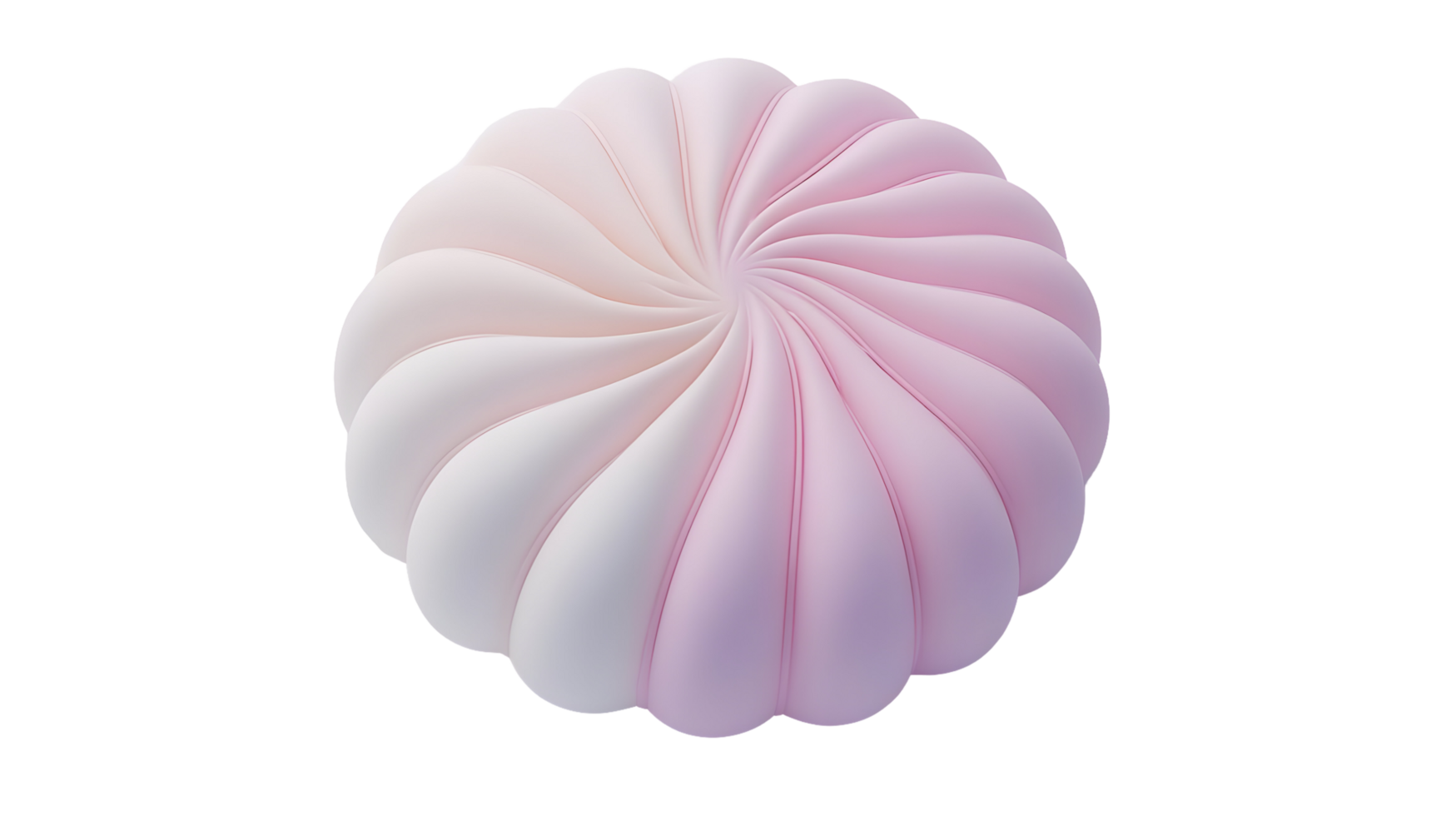 Close-up view of a delicate, pastel pink meringue dessert. png