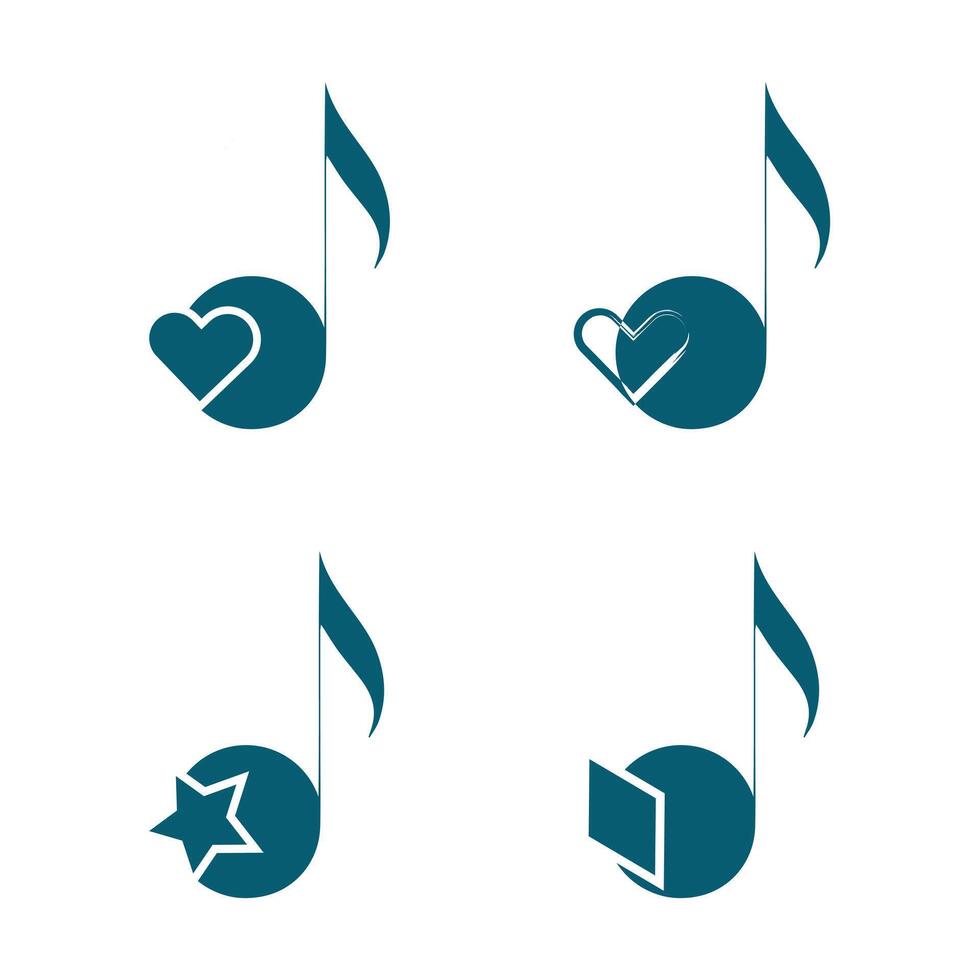 musical signs a set of icons for the app vector