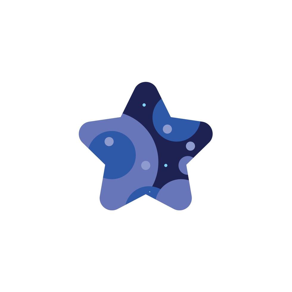 Cute geometric star shape icon vector
