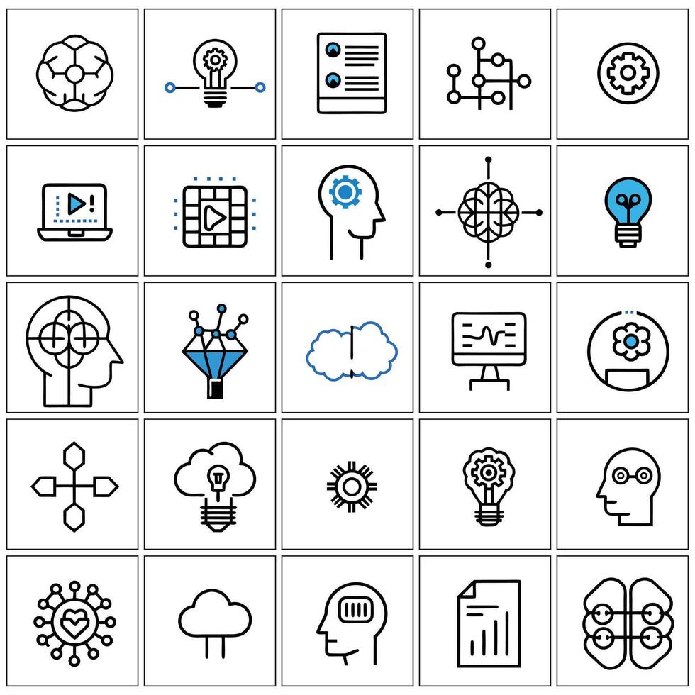 icons set of business and technology icons vector