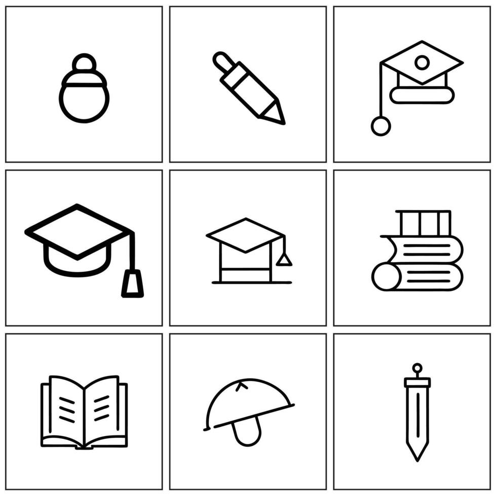 education icon set design on a white background vector
