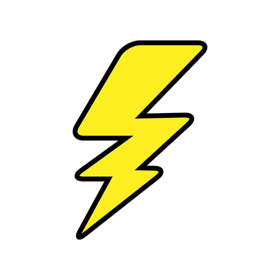 Lightning illustration icon or sign. vector