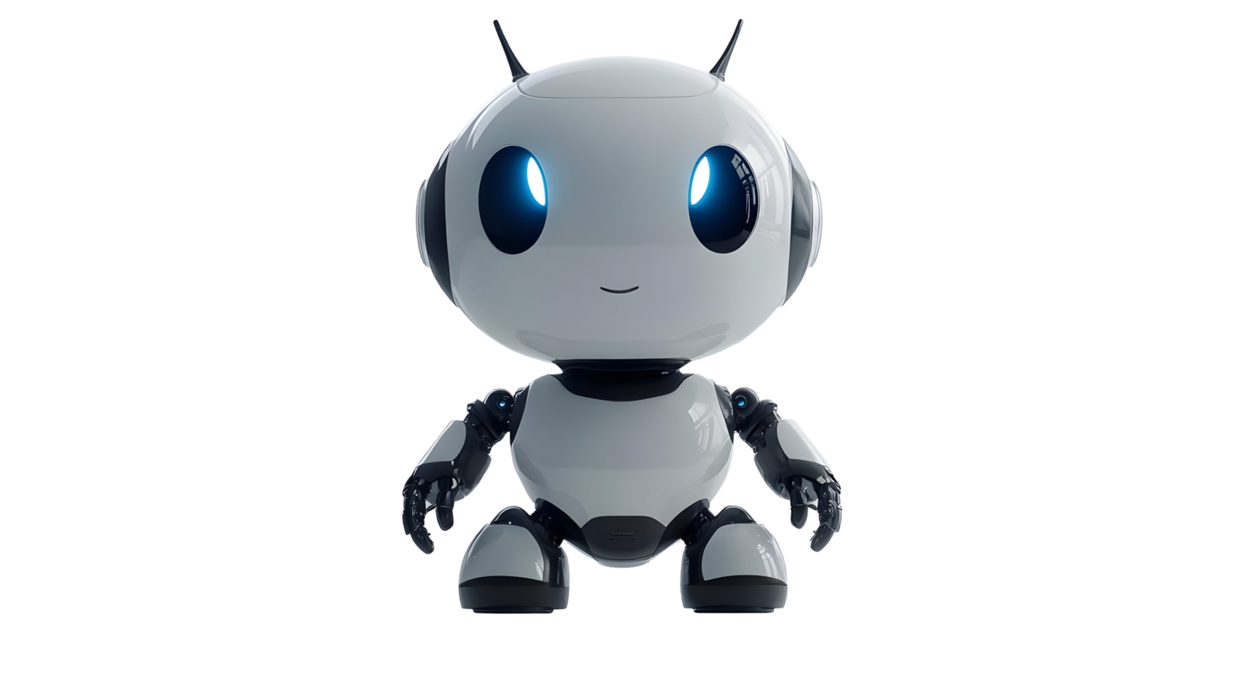Digital rendering of a friendly, cartoonish robot. png