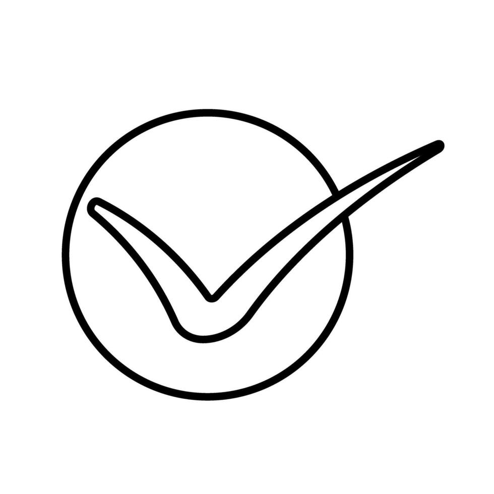 Ok icon . Yes illustration sign. Approve symbol or logo. vector