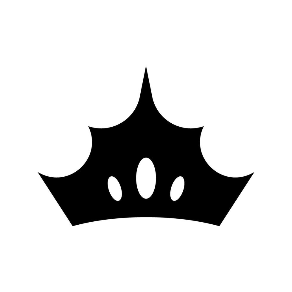 Crown black icon. concept illustration, flat symbol, glyph sign. vector