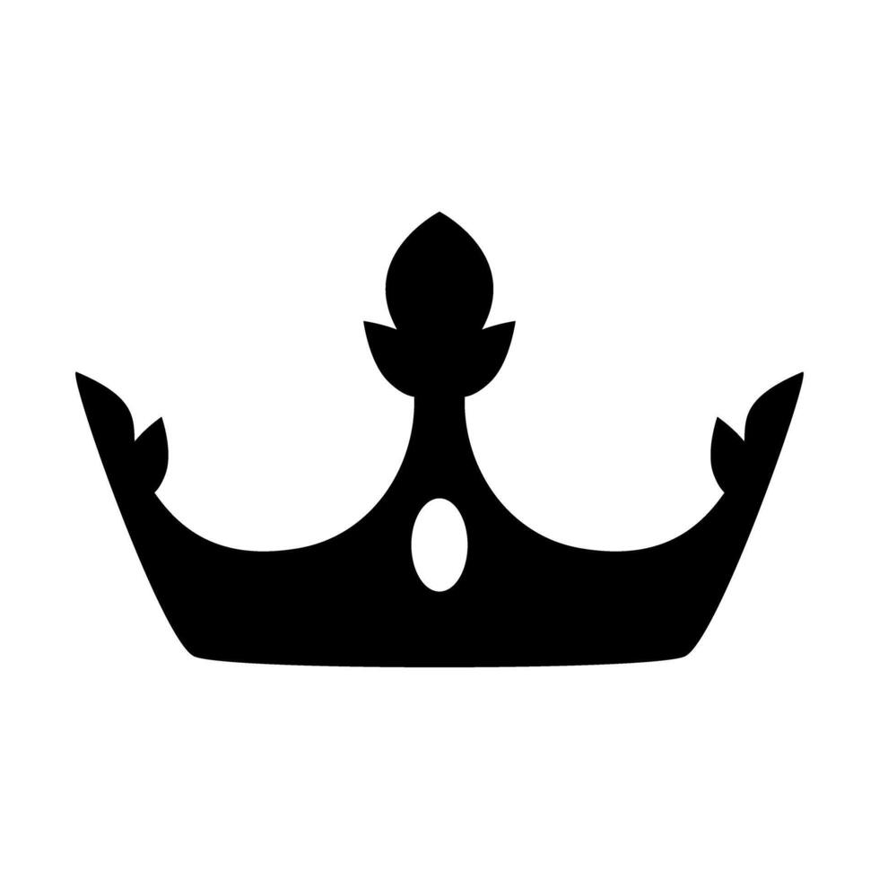 Crown icon or sign. illustration flat design style isolated on white background. vector
