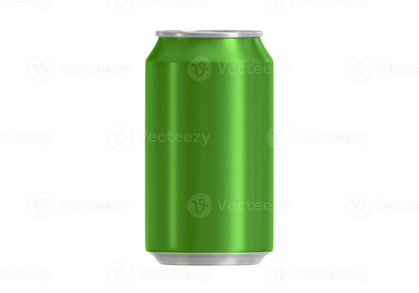 Green soda aluminum can on white background12 photo