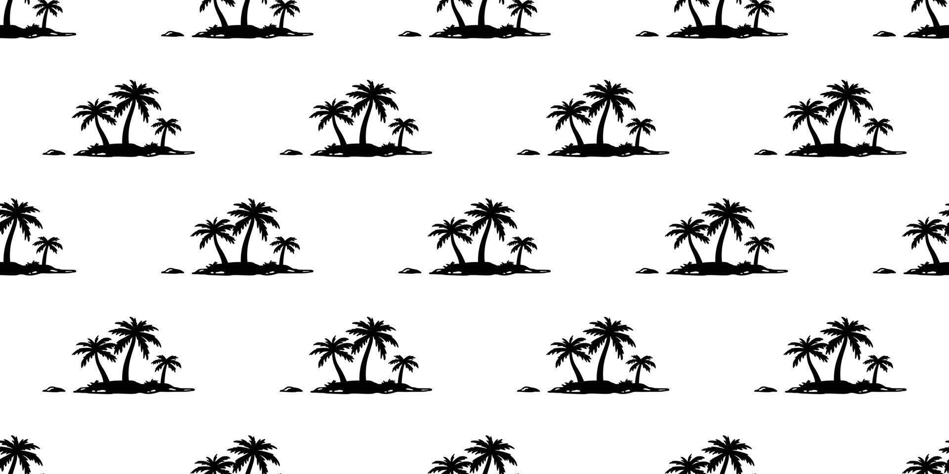 palm tree seamless pattern coconut tree island tropical beach summer ocean wrapping paper tile background repeat wallpaper cartoon scarf isolated illustration design vector