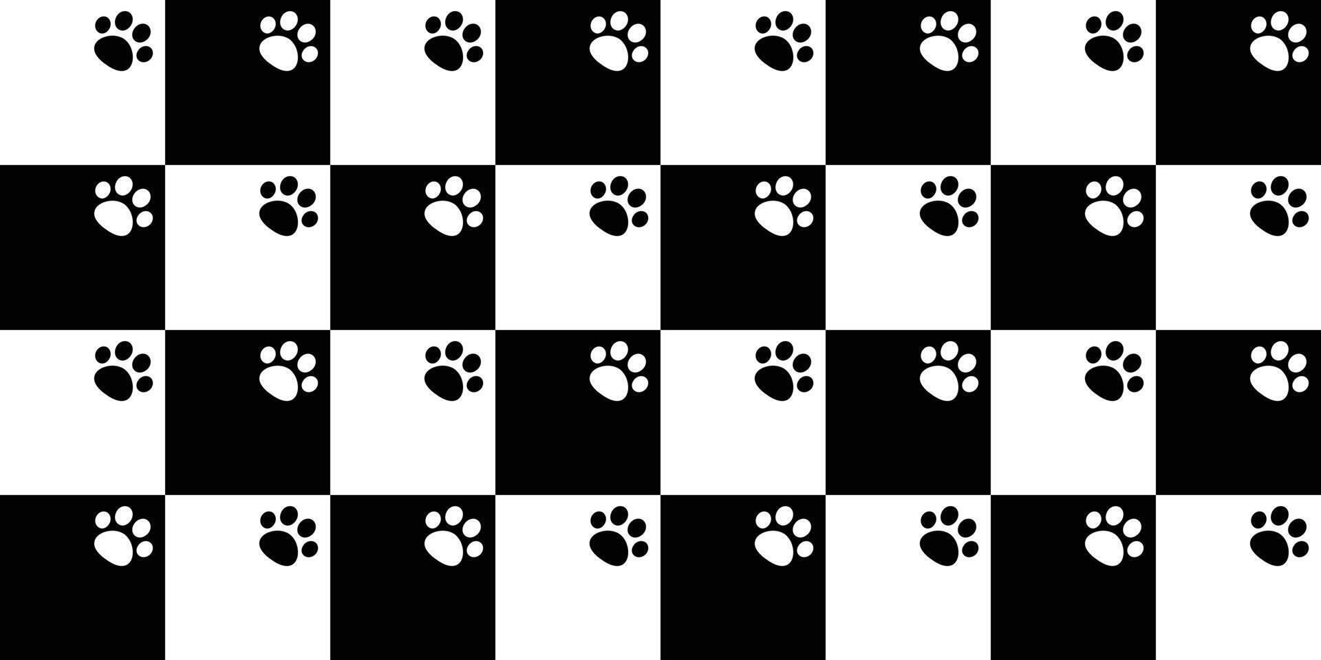 dog paw seamless pattern cat footprint checked pet puppy kitten cartoon doodle gift wrapping paper repeat wallpaper tile background scarf isolated illustration design vector