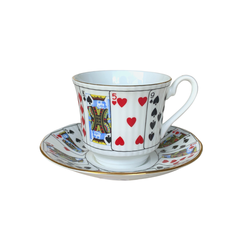 Playing Card Tea Cup png