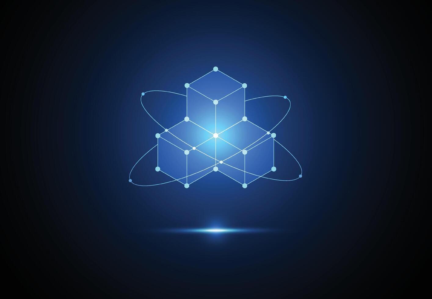 Abstract logo blockchain digital technology concept design. Big data design. illustration vector