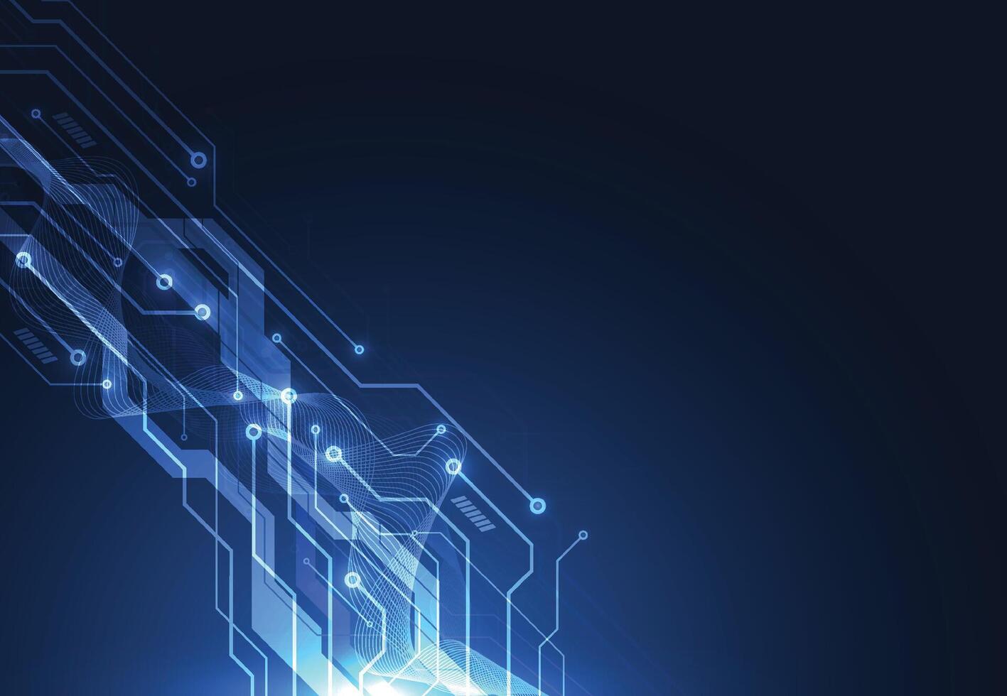 Abstract background with technology circuit board texture. Electronic motherboard illustration. Communication and engineering concept. vector