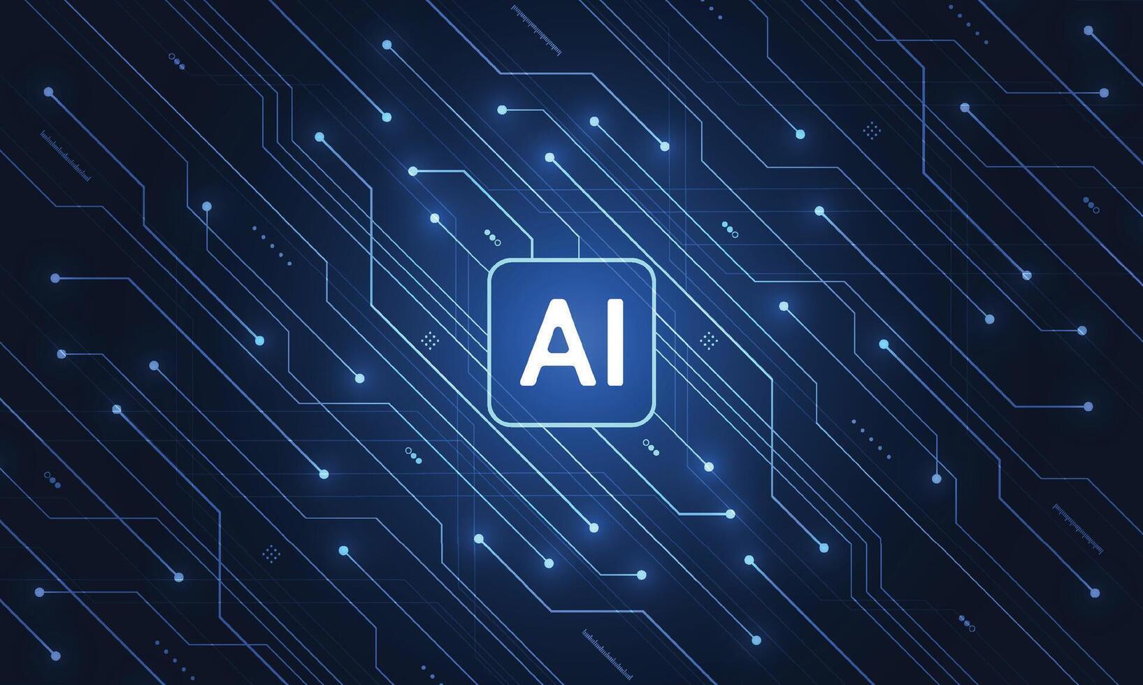 Abstract technology artificial intelligence chipset design futuristic concept technology vector