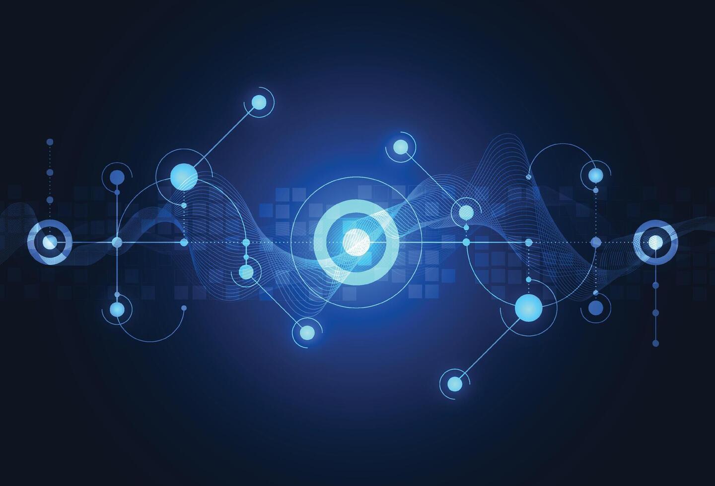 Abstract futuristic electronic circle technology background concept design. illustration vector