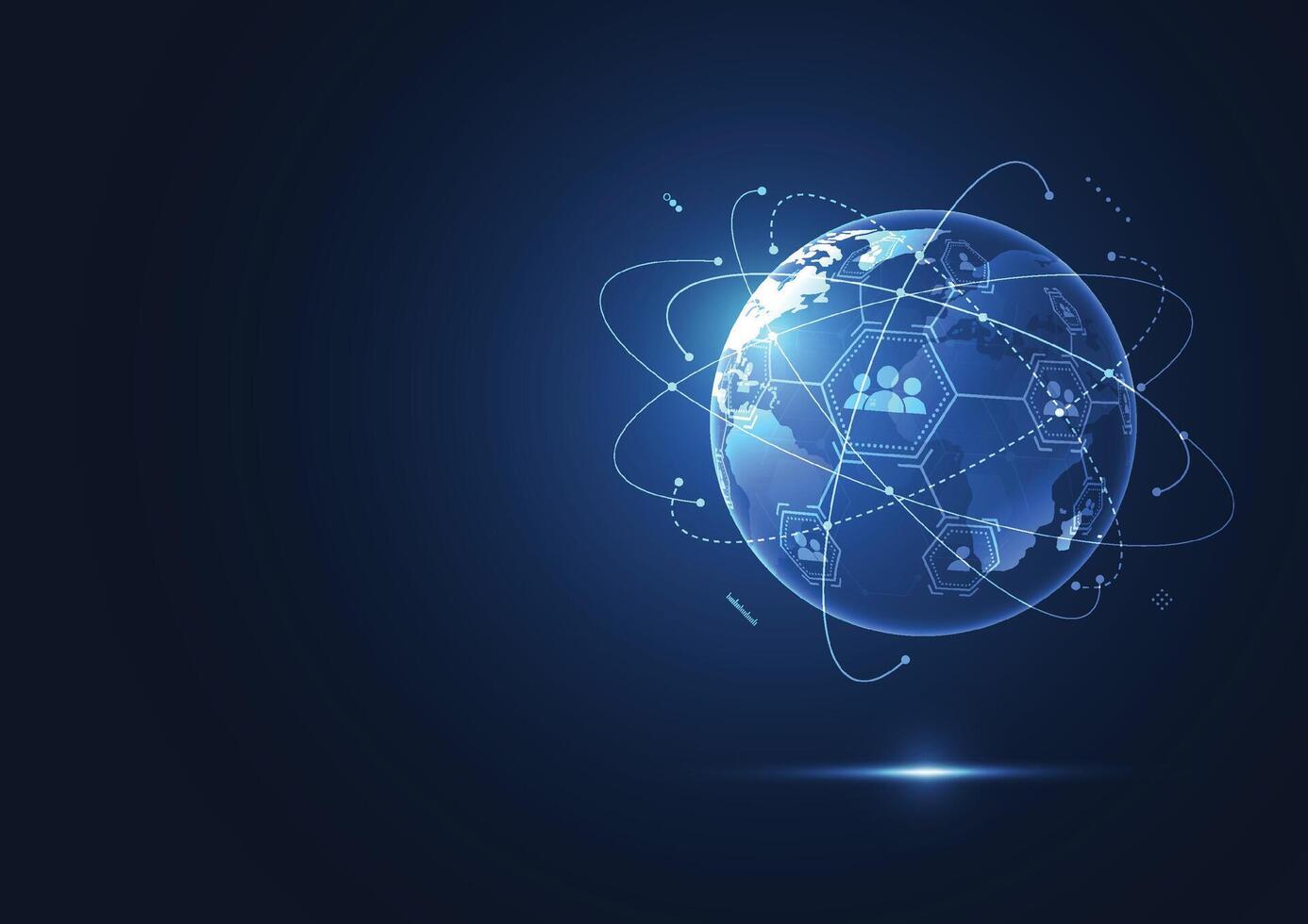 Global network internet connection. Business connecting people. Customer relationship management. vector