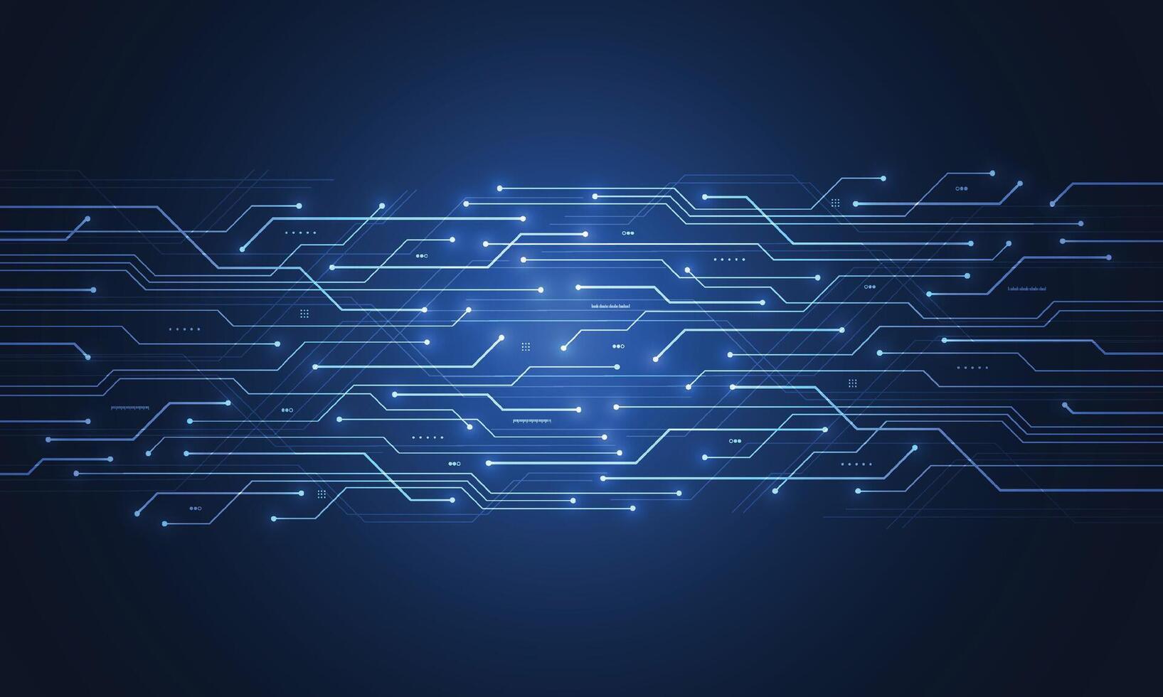 Abstract blue glowing line technology circuit board background design. Communication dot and line speed internet concept. vector