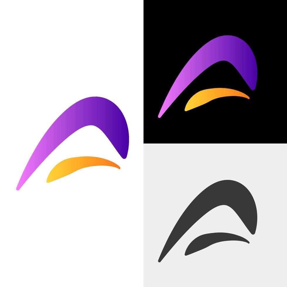 Letter A Abstract Colorful Logo Design vector