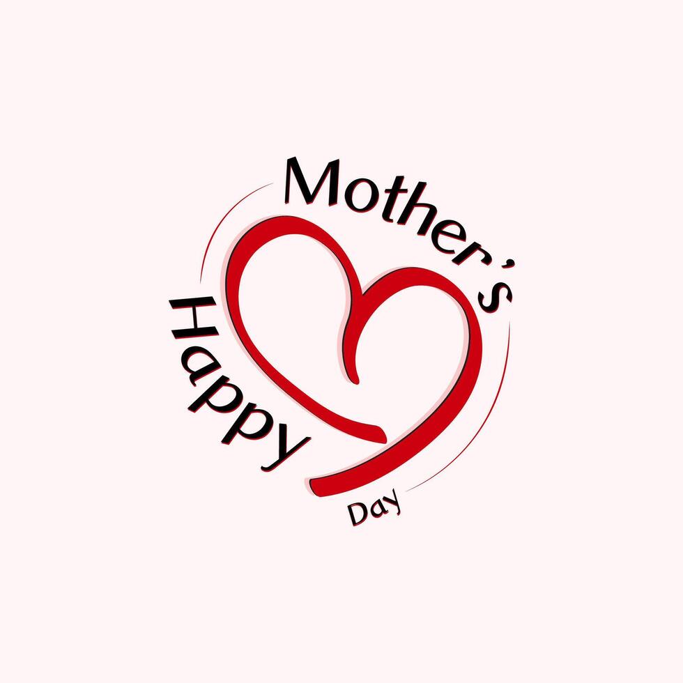 Happy Mother's Day Typography Logo Design For T shirt vector