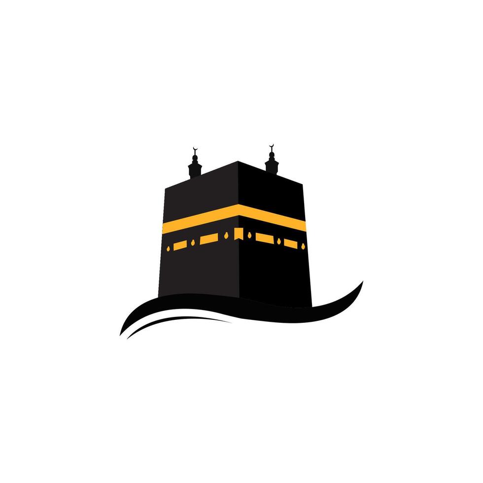 Kaaba mecca mosque design. Suitable For hajj , Eid, Ramadan, And All Islamic Themes vector
