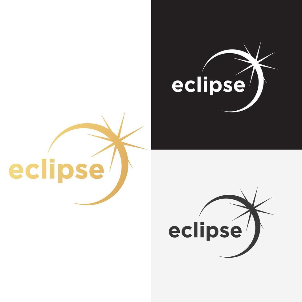 Moon eclipse logo concept symbol Design vector