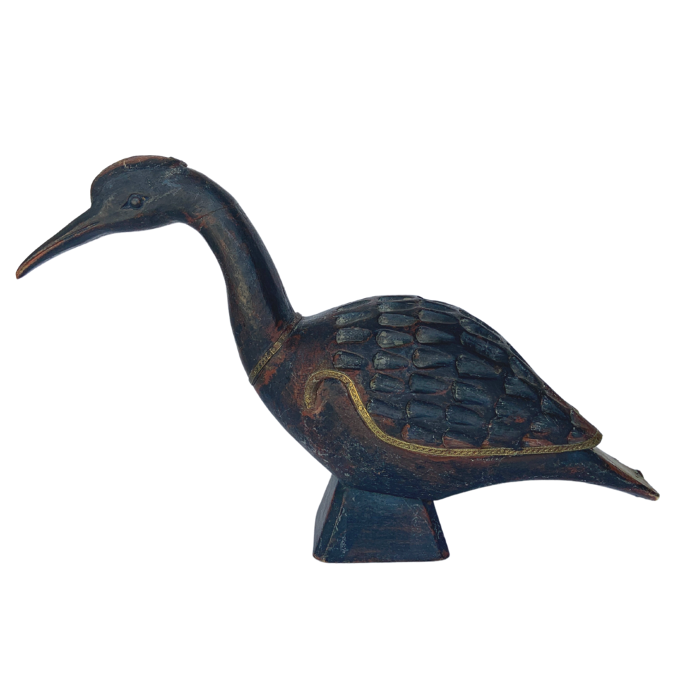 Old Carved Wooden Bird png