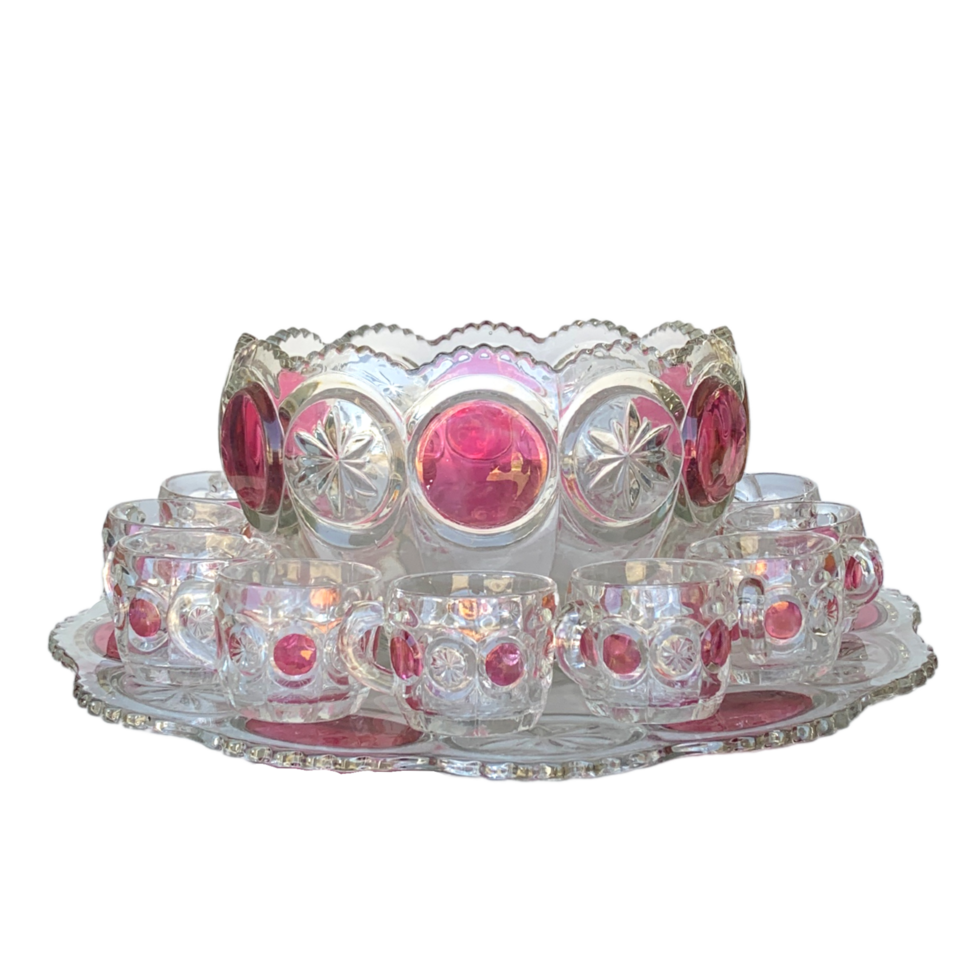 Ruby Punch Bowl Set png