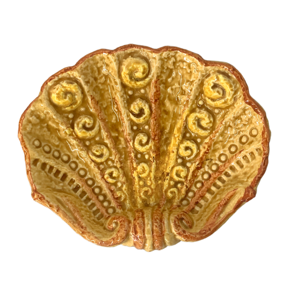 Vintage Ceramic Orange Shell png