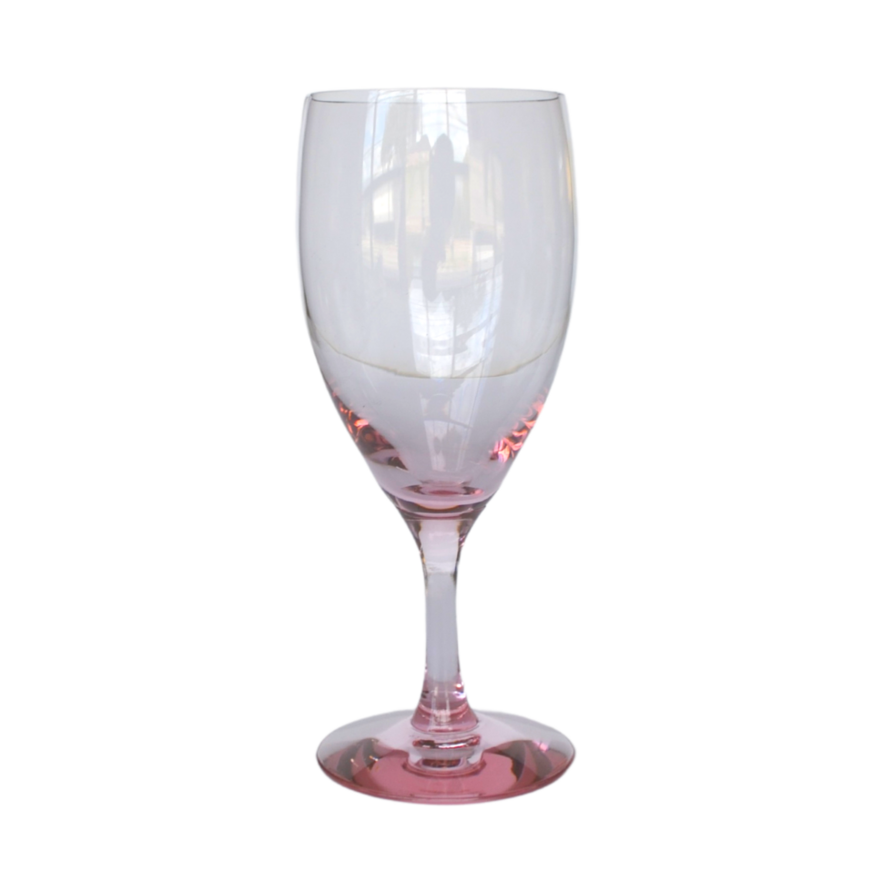 Vintage Pink Wine Glass png