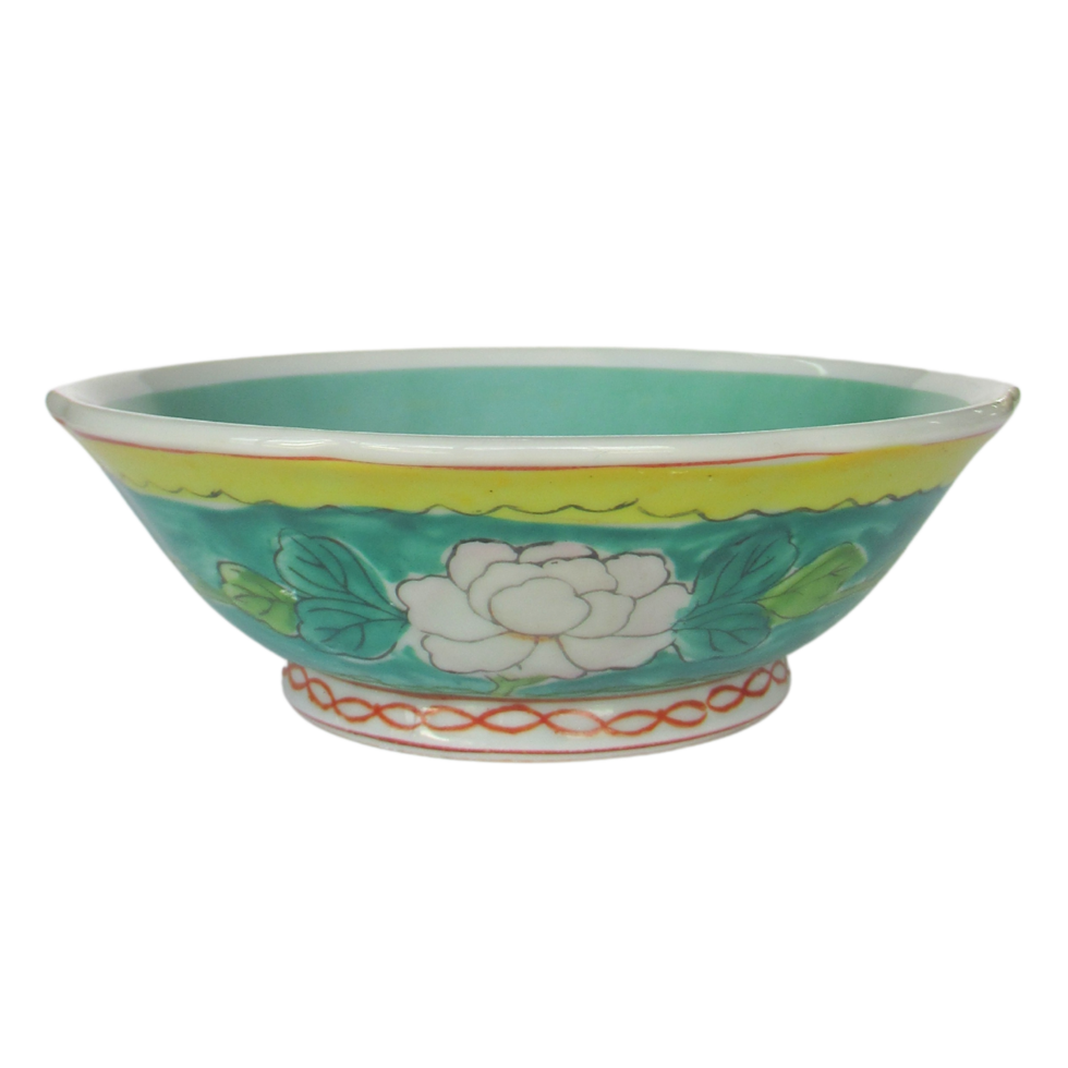 Green and Yellow Floral Bowl png